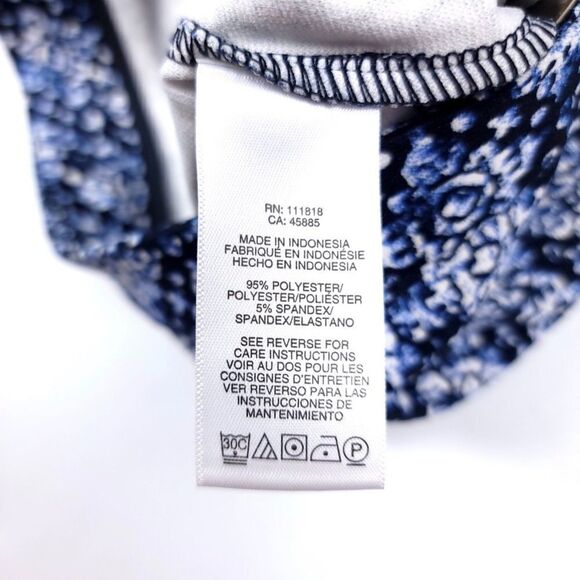 MICHAEL KORS Fluted High Rise Exposed Zip Mini Skirt Navy Blue Floral Womens 4 - Picture 9 of 10